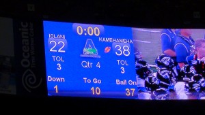 A decisive victory for No. 2 Kamehameha over No. 9 ‘Iolani. (Paul Honda / Star-Advertiser)