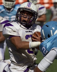 Trevor Caspillo leads Damien in rushing yards. Honolulu Star-Advertiser photo by Cindy Ellen Russell