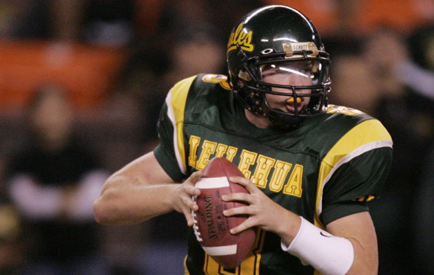 Former Leilehua quarterback Andrew Manley is a newcomer to the Kapolei football staff.  Honolulu Star-Advertiser file photo / 2007.