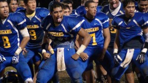 Post-game haka by the Kaiser Cougars for their proud fans. (Paul Honda / Star-Advertiser)