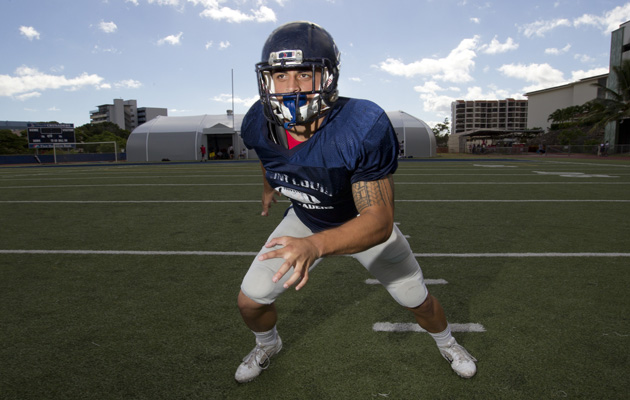 Saint Louis' Jacob Lacaden is the ILH defensive player of the year. (Cindy Ellen Russell / Star-Advertiser)