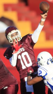 Farrington quarterback Montana Liana has played in his share of big games for the Governors, but he is still waiting for his first championship. Honolulu Star-Advertiser Photo by Krystle Marcellus.