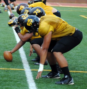 Mililani's offensive line will gets its toughest test of the year when it meets Punahou on Saturday.