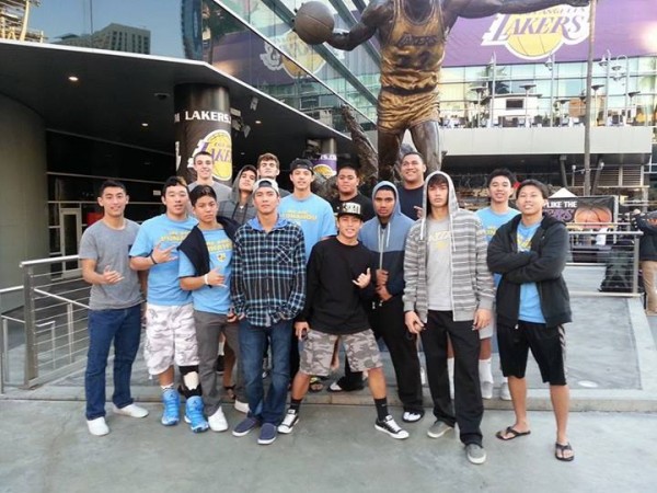 Staples Center. (Photo courtesy of Punahou basketball team) 