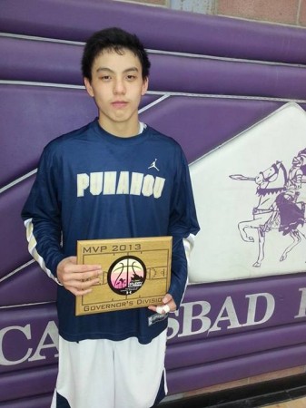 Justin "J.B." Kam was named the division's MVP. (Photo courtesy of Punahou basketball team)