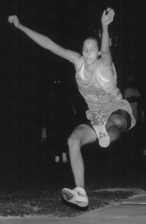 Breanna Pearson won the triple jump in 1991-1992 in the middle of a seven-year span when Punahou ruled the event. Photo by Richard Ambo.