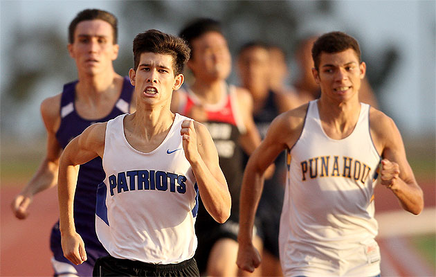Christian Academy's Michael Chin holds the state meet record in the 800 meters. Photo by Jay Metzger.
