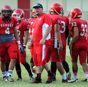 Lee Leslie got his first look at how much Kahuku kids like to hit on Friday.
