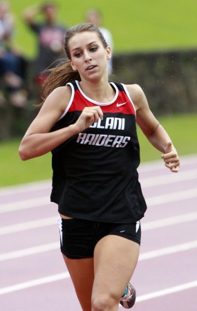'Iolani's Breanne Ball ruled the 800 meters for two years before graduating and competing for Texas Christian. Photo by FL Morris.