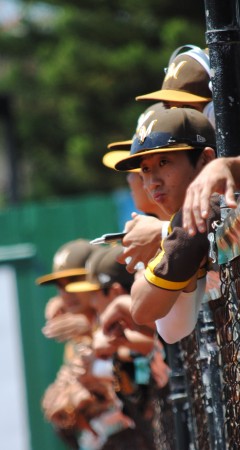 Mililani caught the end of the first game while waiting to take the field.