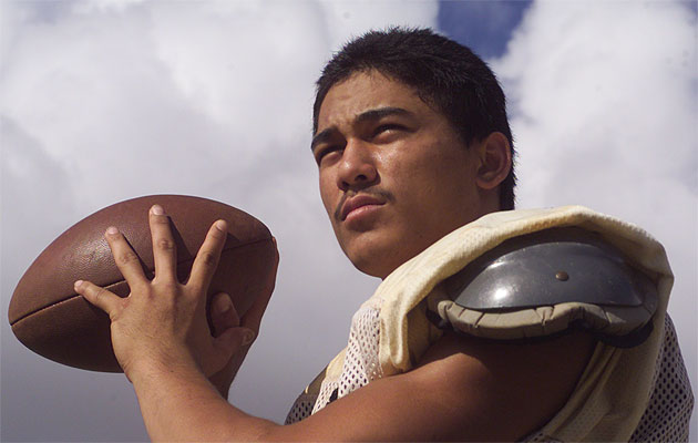 Kaipo-Noa Kaheaku-Enhada was Kapolei's first player to be judged first-team all-state, landing on the teams for both newspapers.