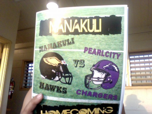Best game program I've seen this season. Only $2,, lots of homecoming photos, photos of Nanakuli's senior football players, rosters. Job well done by the NHIS Graphics Program. 