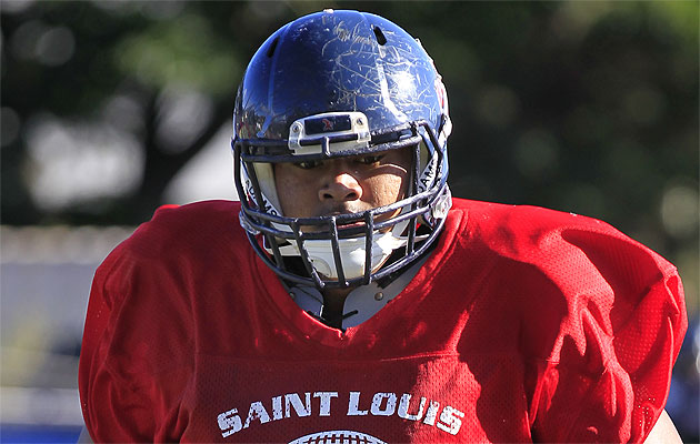 Saint Louis offensive lineman Fred Ulu-Perry. Cindy Ellen Russell