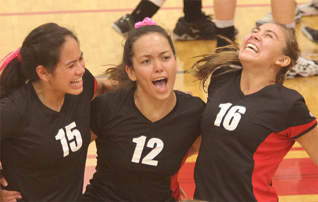 'Iolani is starting to slip in the Star-Advertiser's volleyball poll despite playing its best match of the season against No. 2 Punahou last week. Kat Wade / Special to the Star-Advertiser.