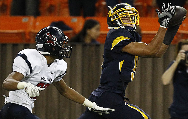 Punahou's Kanawai Noa is the most dangerous receiver in the state this year, maybe the most dangerous ever. Jamm Aquino / Star-Advertiser