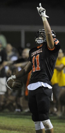  Jayce Bantolina is one of the few receivers to give Mililani trouble this year. Bruce Asato / Star-Advertiser