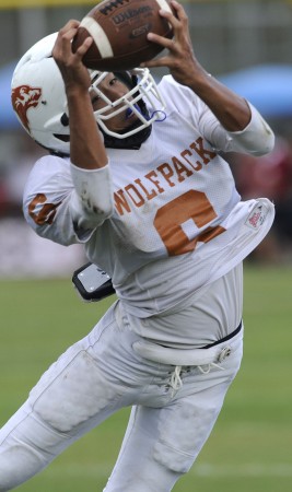 Tsubasa Brennan gave a small hint of things to come when he led the Wolfpack in receiving yards in Pac-Five's season ending loss to Iolani as a sophomore. Bruce Asato / 2012