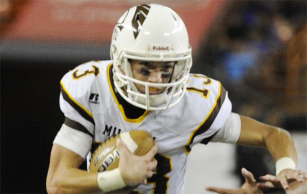 Mililani's McKenzie Milton started his first college game for UCF on Saturday against Maryland. File photo by Bruce Asato / Honolulu Star-Advertiser.