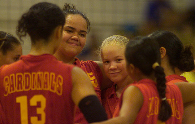 Kuuipo Hayes and Lindsey Lee were part of a special team at St. Joseph's. Dennis Oda / Star-Bulletin.