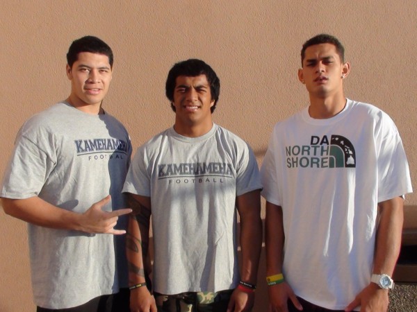 Mika Tafua, Kaulana Apelu and Dylan Kane are coveted by one of the nation's top college football teams. Photo: Paul Honda. 