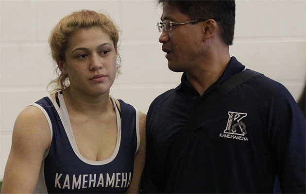 Kamehameha's Teshya Alo is an easy favorite to win her third striaght state championship as a junior. Krystle Marcellus / Star-Advertiser