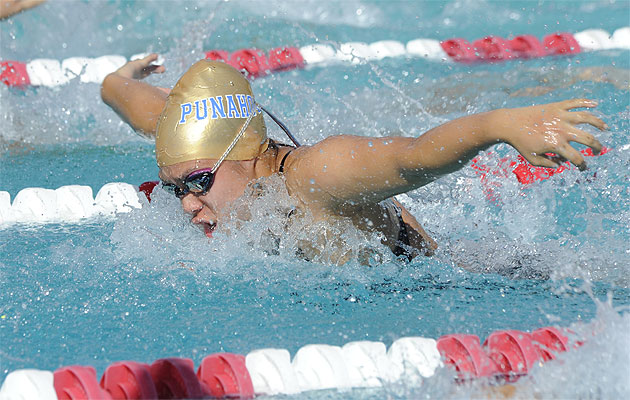 Punahou's Maddie Balish won two races on Friday. Bruce Asato/Star-Advertiser