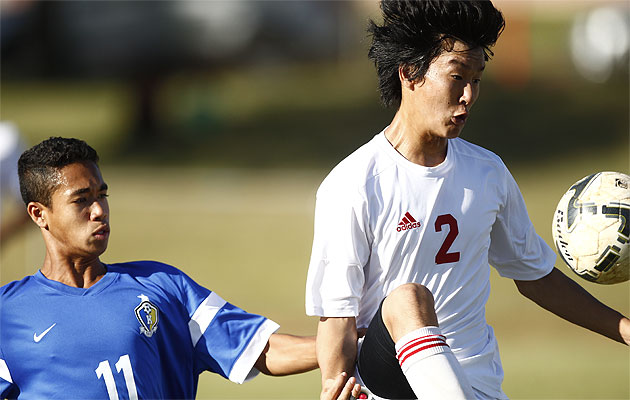 Kalani's Trevor Kakuda is Kalani's most outstanding boys soccer player of 2015. Jamm Aquino / Star-Advertiser.