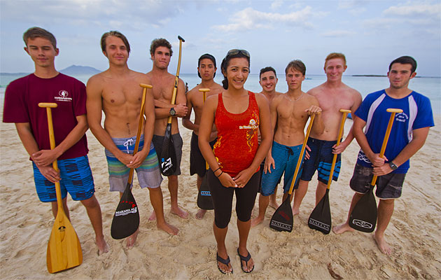 Kalaheo paddling coach Chelsea Kahalepauole-Bizik has her boys ready for the postseason. Dennis Oda / Star-Advertiser