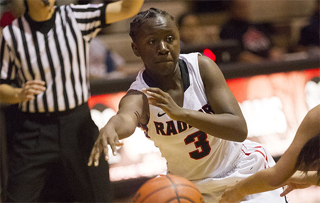 Radford's Brigina Terry passed the ball in the first half  against Nanakuli. Honolulu Star-Advertiser photo by Cindy Ellen Russell