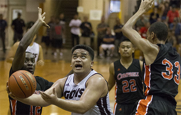 Bryce Tatupu-Leopoldo and Farrington are not alone on the list of league champs wondering what went wrong on Thursday. Cindy Ellen Russell / Star-Advertiser