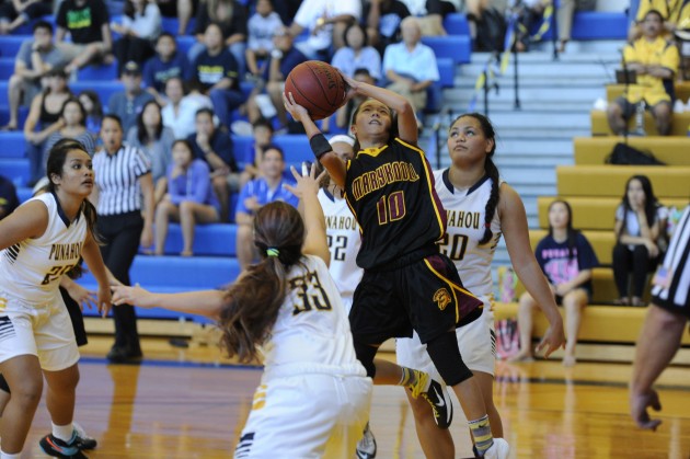 Rhianne Omori has helped Maryknoll win the last two ILH girls basketball titles and is only a junior this season. Bruce Asato / Star-Advertiser