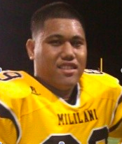 Mililani's Andru Tovi originally committed to Utah State out of high school before ending up at Pima Community College. Photo courtesy of PIAA.