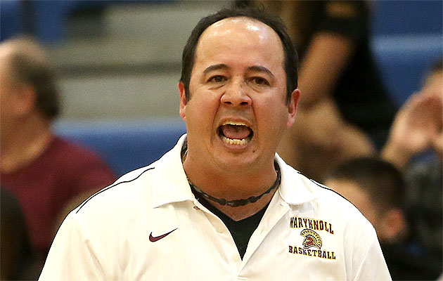 Maryknoll coach Kelly Grant disputed a call in the Spartans' loss to Iolani. Jay Metzger / Special to the Star-Advertiser