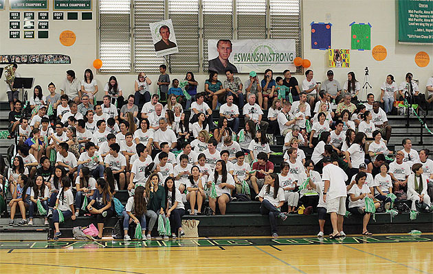 The gym was packed for Mid-Pacific's senior game. Photo courtesy Lance Kimura.