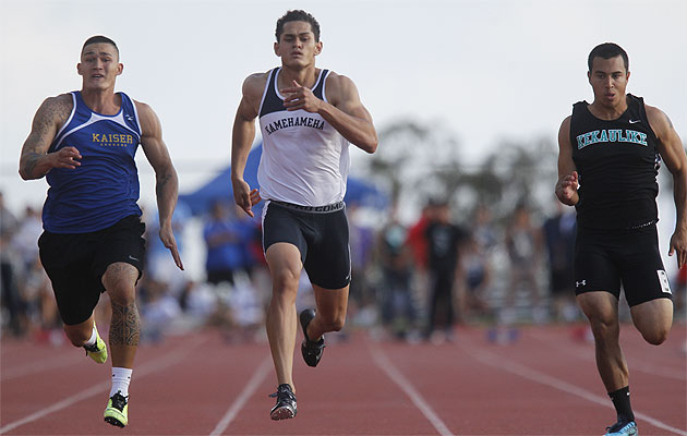 Kamehameha's Dylan Kane, seen here in last year's state meet, is primed for another outstanding performance this year. Jamm Aquino / Star-Advertiser