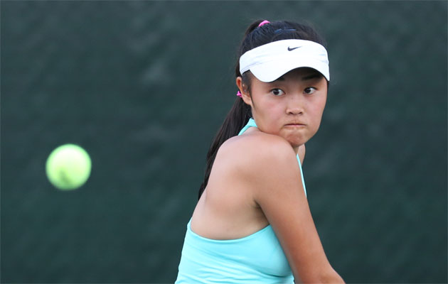 Taylor Lau of St. Francis will try for her third state tennis singles championship next spring. Darryl Oumi / Special to the Star-Advertiser.