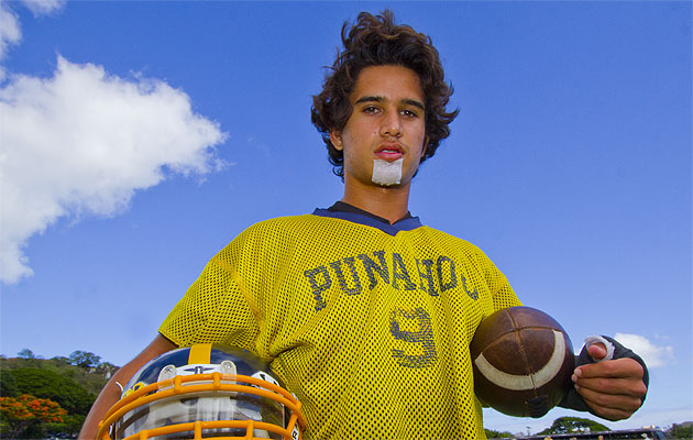 Kanawai Noa is the most prolific receiver in the long history of prep football in Hawaii.