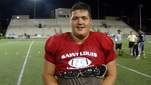 Saint Louis' Nate Herbig will get his education and pay football at Stanford. Paul Honda / Honolulu Star-Advertiser.
