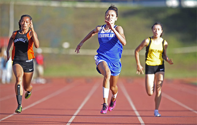 Moanalua's Kathleen Funcheon joins an impressive list of Gatorade track athletes of the year in Hawaii. Bruce Asato / Star-Advertiser