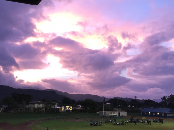 Kailua leads Kapolei 14-0 at the half. 