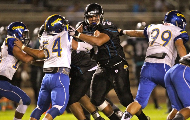 Kapolei OL Sean Auwae has committed to UCLA. Photo by Krystle Marcellus/Star-Advertiser.