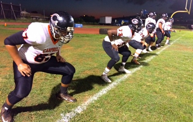 Campbell advanced to the OIA quarterfinals despite winning only one game in the regular season. Photo by Bruce Asato/Star-Advertiser.