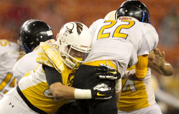 Jarod Alama will be a big part of what Mililani will try to do to contain Saint Louis. Jamm Aquino / Star-Advertiser