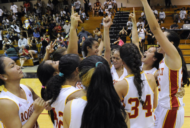 Roosevelt is the defending OIA girls basketball champions. Photo by Bruce Asato/Star-Advertiser.