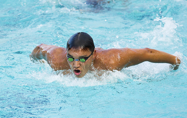 Punahou's Aukai Lileikis committed to swim for Cal. Cindy Ellen Russell / Honolulu Star-Advertiser.
