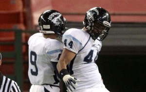 On Tuesday, Kamehameha's Caleb Chow, right, tweeted that he made his oral commitment to play for Air Force next season. Jamm Aquino / Honolulu Star-Advertiser.