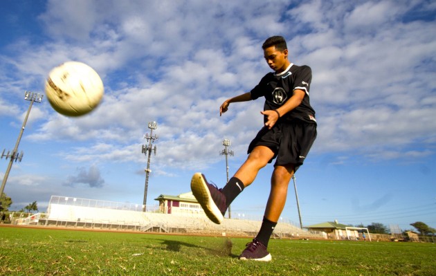 Kapolei's Shandon Hopeau was named the OIA West boys soccer player of the year on Wednesday. 