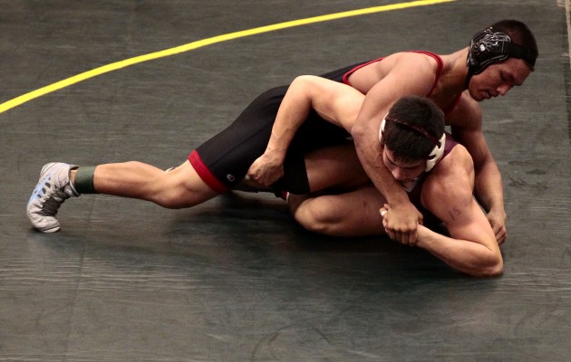 Brian Pascua is the most accomplished wrestler on a stacked Iolani team this year. Jamm Aquino / Star-Advertiser