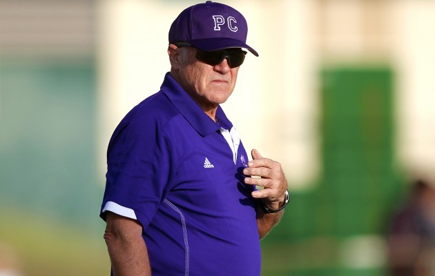 Pearl City head coach Frank Baumholtz III gave some insight into what it's like to coach the Chargers. He's in his 28th year at the helm. Jamm Aquino / Honolulu Star-Advertiser.
