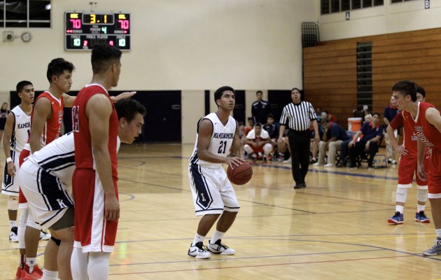 Fatu Sua-Godinet lined up for a free throw late in the game. Krystle Marcellus / Star-Advertiser